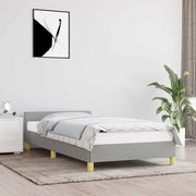 Sengeramme uden madras Lysegrå 90x190 cm Stof