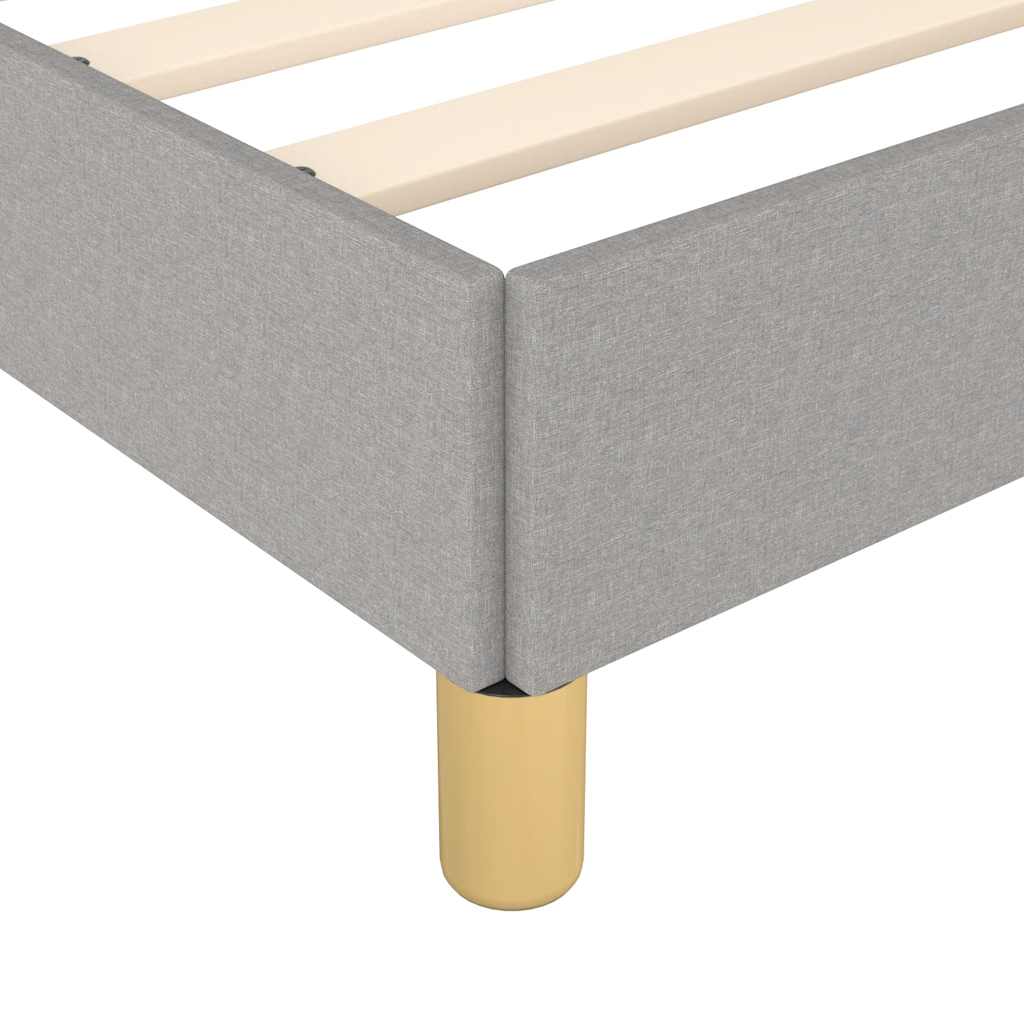 Sengeramme uden madras Lysegrå 100x200 cm Stof