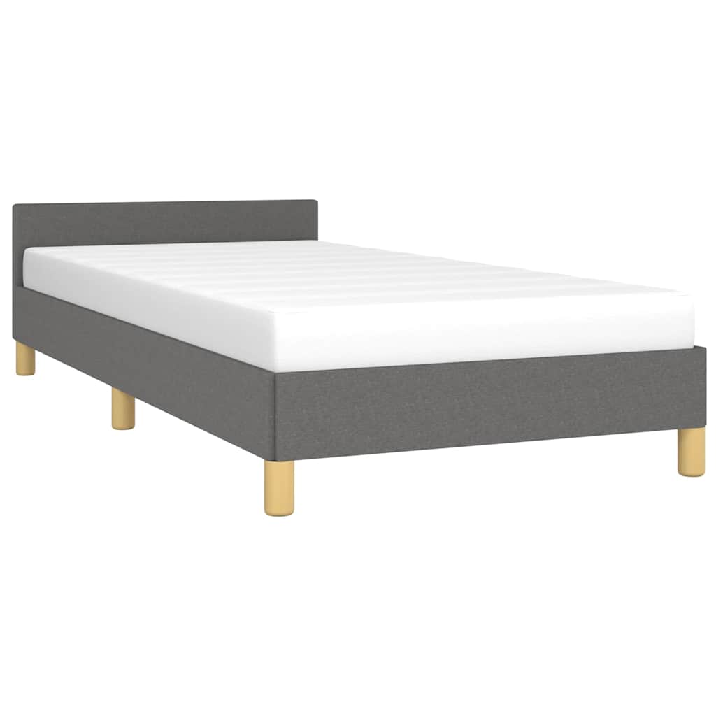 Sengeramme uden madras Mørkegrå 100x200 cm Stof