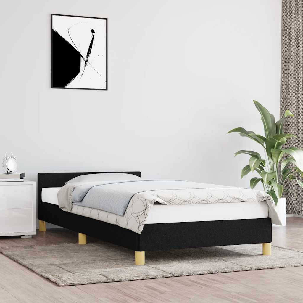 Sengeramme uden madras Sort 100x200 cm Stof
