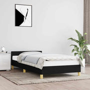Sengeramme uden madras Sort 100x200 cm Stof