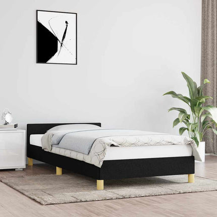 Sengeramme uden madras Sort 100x200 cm Stof