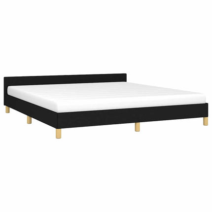 sengeramme uden madras 160x200 cm stof sort