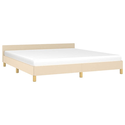 sengeramme uden madras 160x200 cm stof cremefarvet