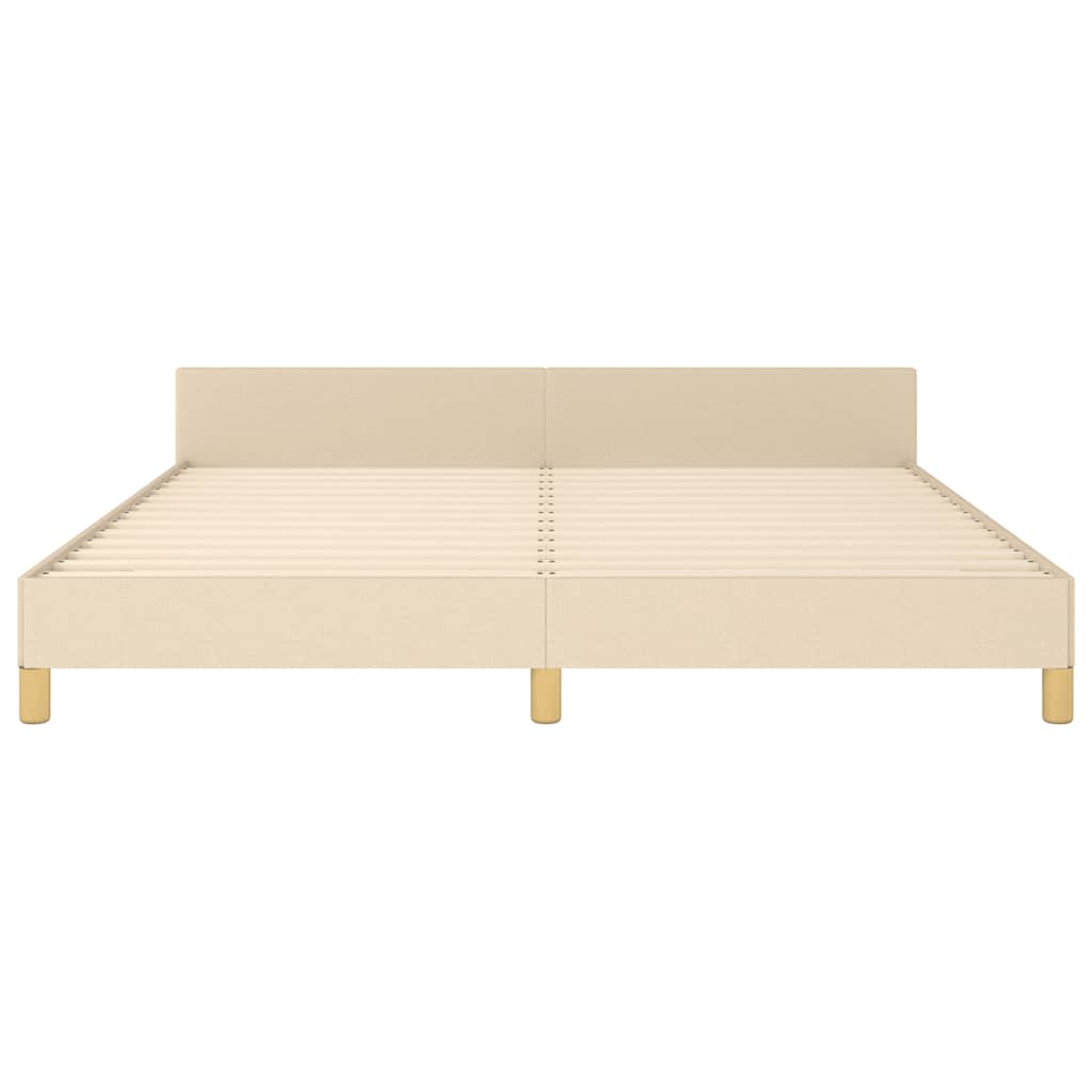 sengeramme uden madras 160x200 cm stof cremefarvet