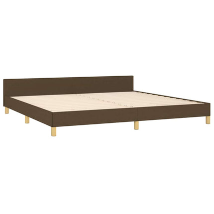sengeramme uden madras 200x200 cm stof mørkebrun