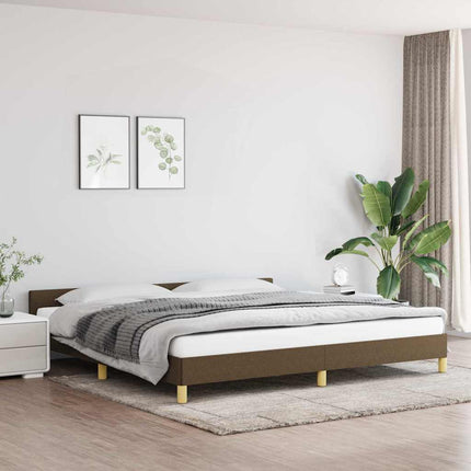 sengeramme uden madras 200x200 cm stof mørkebrun
