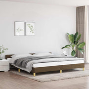 sengeramme uden madras 200x200 cm stof mørkebrun