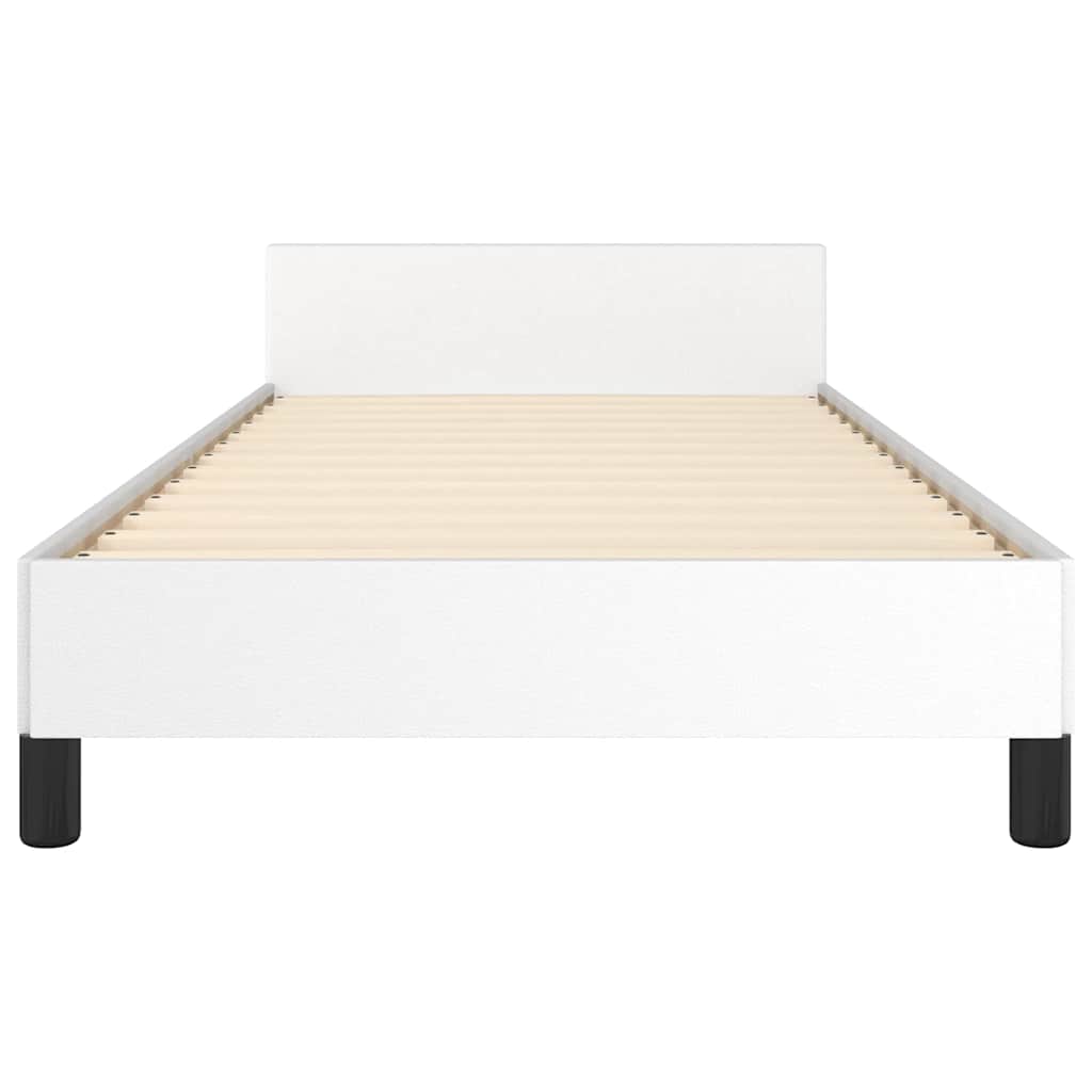 Sengeramme med hovedgærde uden madras Hvid 80x200 cm