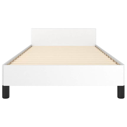 Sengeramme med hovedgærde uden madras Hvid 80x200 cm