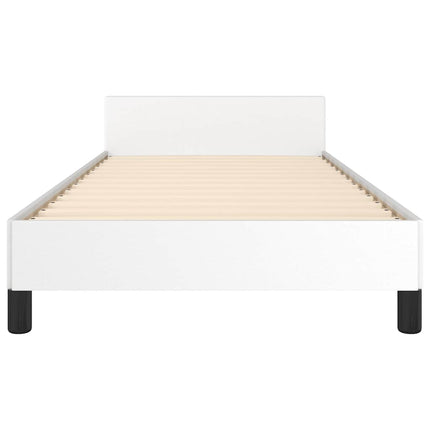 Sengeramme med hovedgærde uden madras Hvid 90x190 cm
