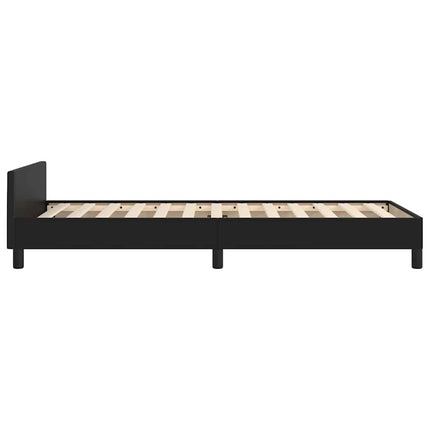 Sengeramme med hovedgærde uden madras Sort 90x200 cm