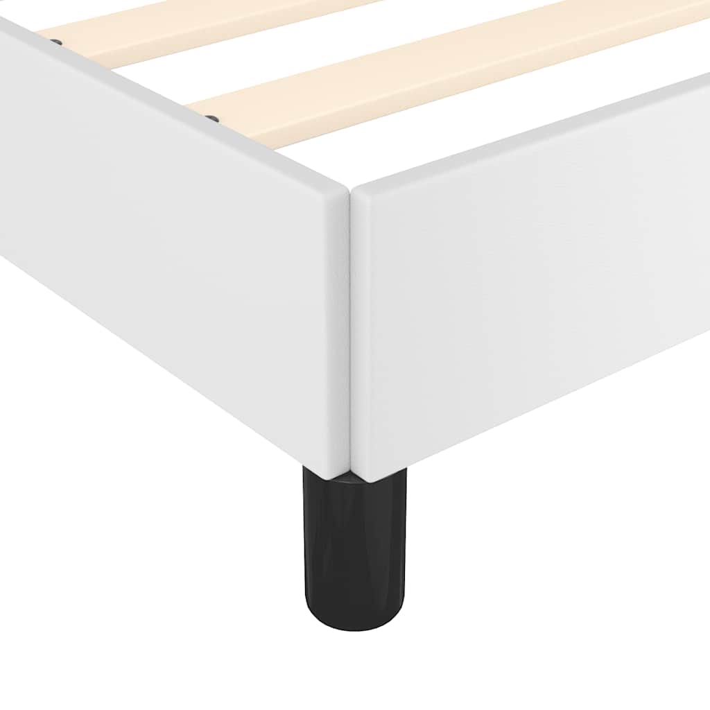 Sengeramme med hovedgærde uden madras Hvid 90x200 cm