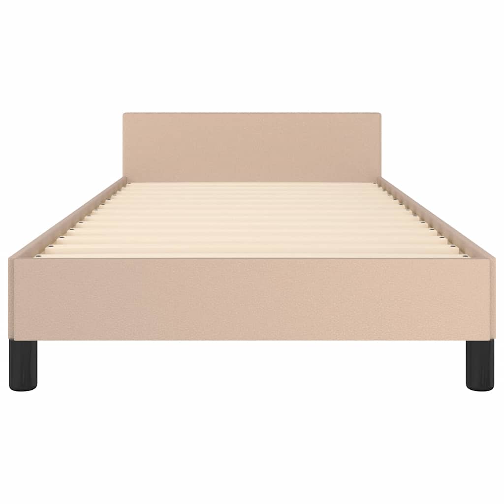 Sengeramme med hovedgærde uden madras Cappuccino 90x200 cm