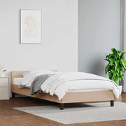 Sengeramme med hovedgærde uden madras Cappuccino 90x200 cm