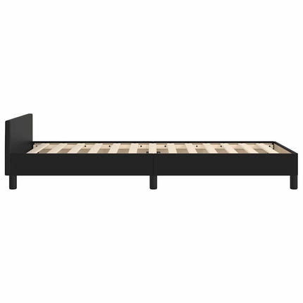 Sengeramme med hovedgærde uden madras Sort 100x200 cm