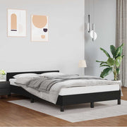 Sengeramme med hovedgærde uden madras Sort 120x200 cm