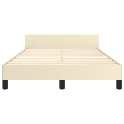 Sengeramme med hovedgærde uden madras Creme 120x200 cm