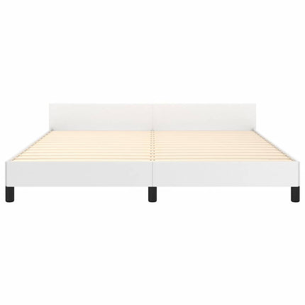 Sengeramme med hovedgærde uden madras Hvid 160x200 cm
