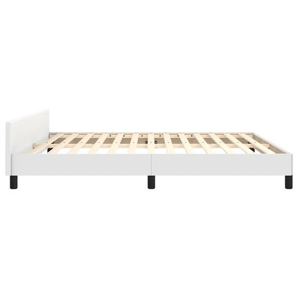 Sengeramme med hovedgærde uden madras Hvid 180x200 cm