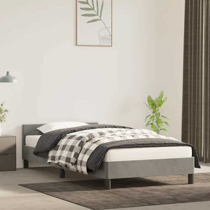 Sengeramme uden madras Lysegrå 80x200 cm Fløjl