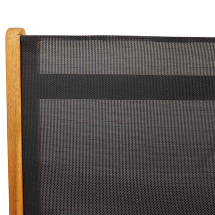 Klapstole 6 stk. Massivt træ akacie og textilene