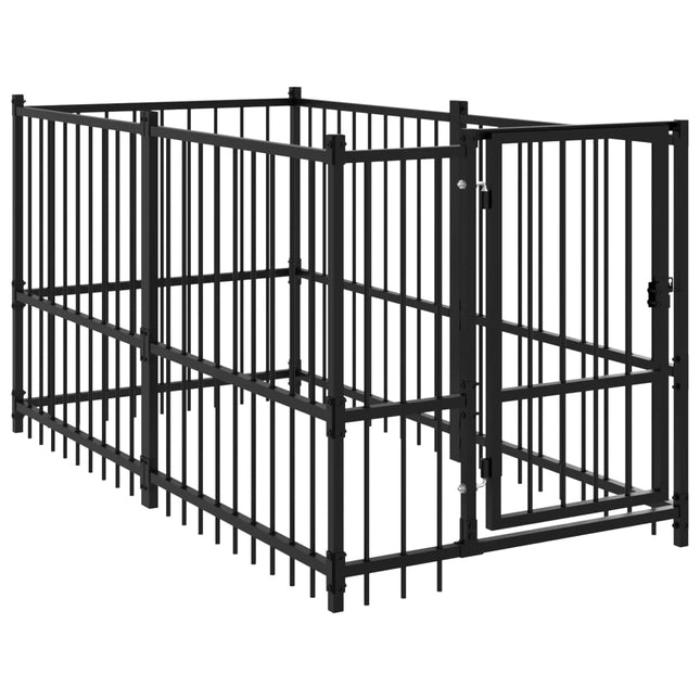 hundegård 193,5x97x100 stål