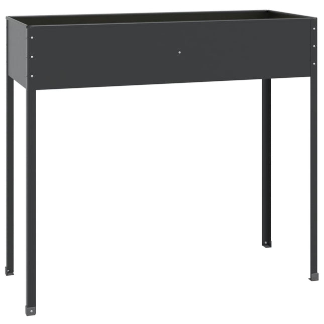 plantekasse 100,5x40,5x90 cm galvaniseret stål antracitgrå