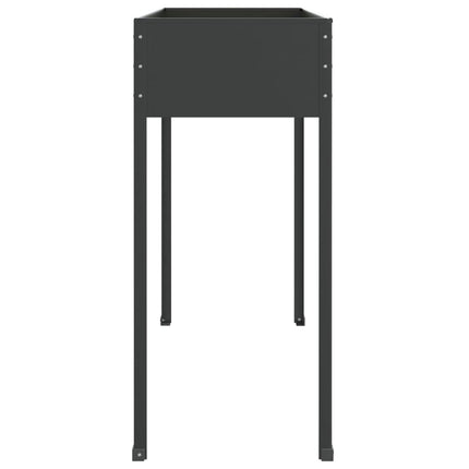 plantekasse 100,5x40,5x90 cm galvaniseret stål antracitgrå