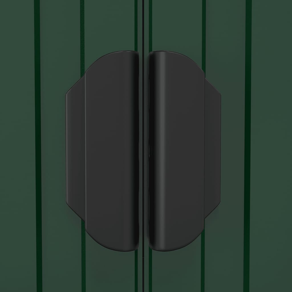 haveskur 192x108x223 cm galvaniseret stål grøn