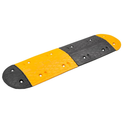 vejbump 129x32,5x4 cm gummi gul og sort