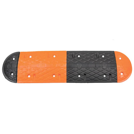 vejbump 129x32,5x4 cm gummi gul og sort