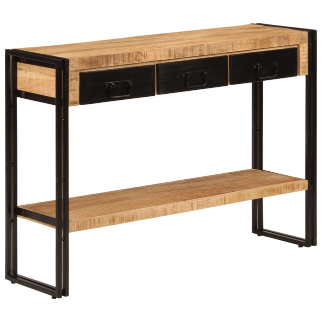 konsolbord 110x30x76 cm massivt mangotræ