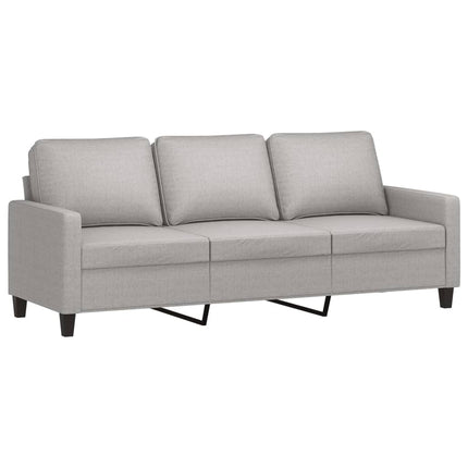 3-personers sofa 180 cm stof lysegrå
