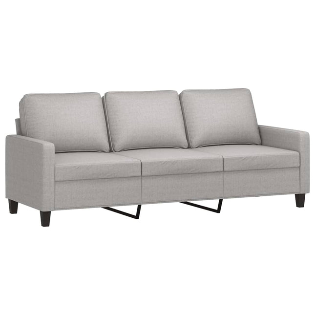 3-personers sofa 180 cm stof lysegrå