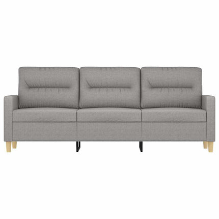 3-personers sofa 180 cm stof lysegrå