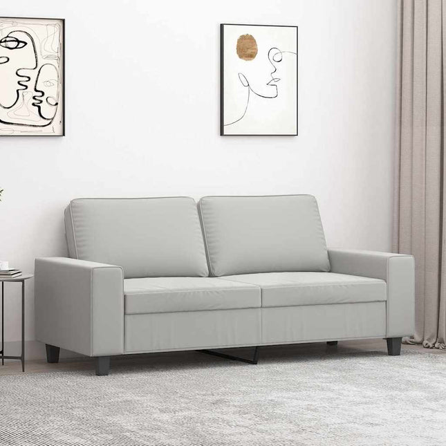 2-personers sofa 140 cm mikrofiberstof lysegrå