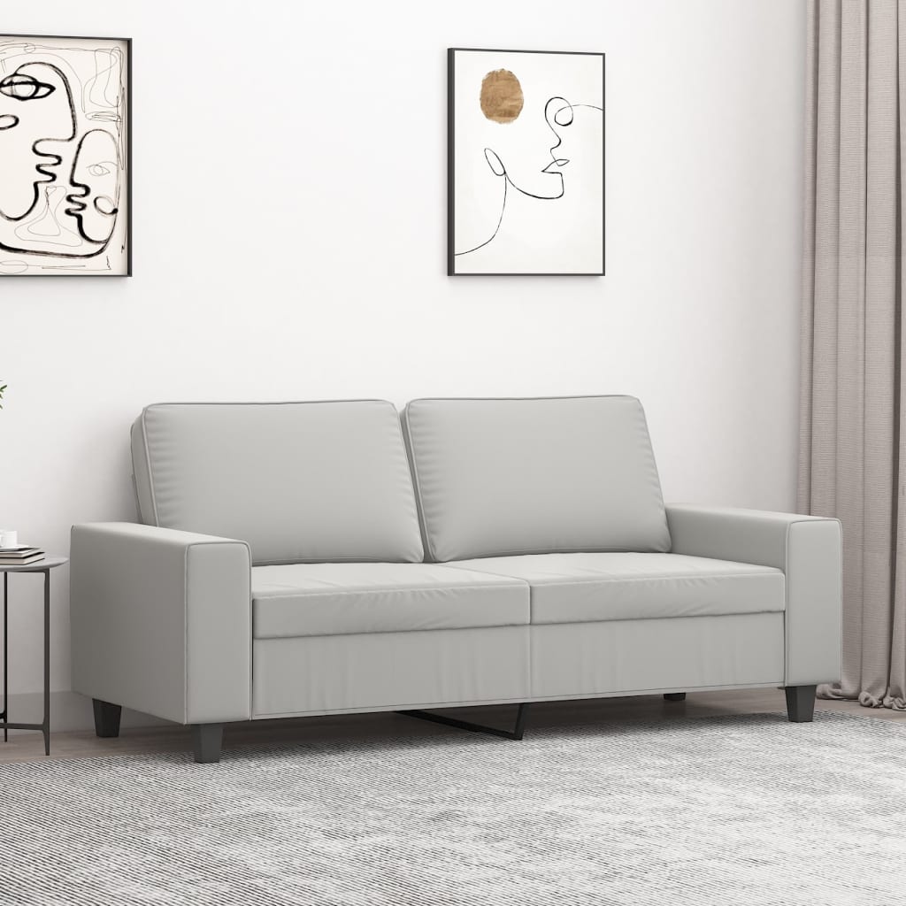 2-personers sofa 140 cm mikrofiberstof lysegr
