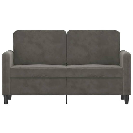 2-personers sofa 120 cm velour mørkegrå