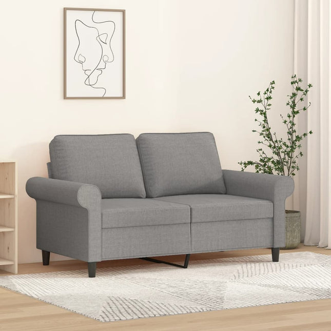 2-personers sofa 120 cm stof lysegrå