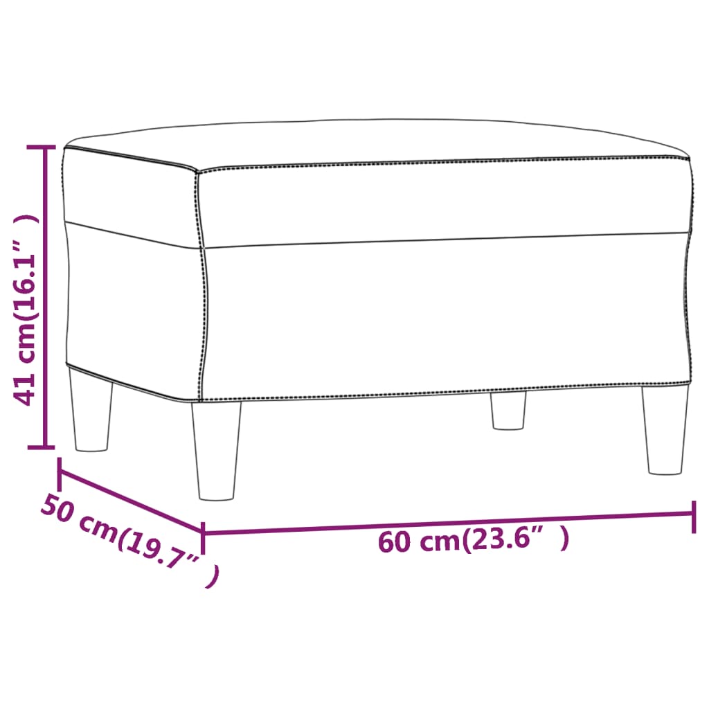 fodskammel 60x50x41 cm stof gul