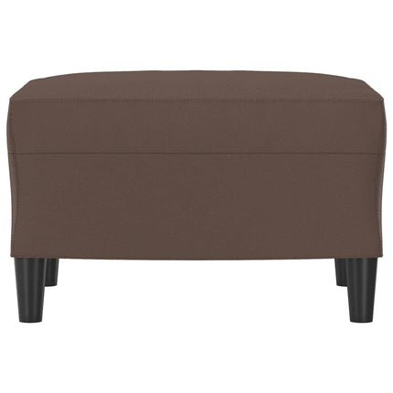 fodskammel 60x50x41 cm kunstlæder brun