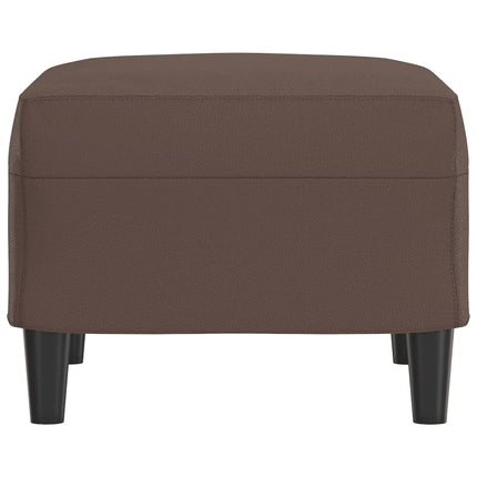fodskammel 60x50x41 cm kunstlæder brun