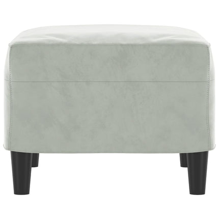 fodskammel 60x50x41 cm velour lysegrå