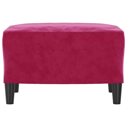 fodskammel 60x50x41 cm velour vinrød