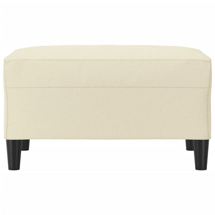 fodskammel 70x55x41 cm kunstlæder cremefarvet