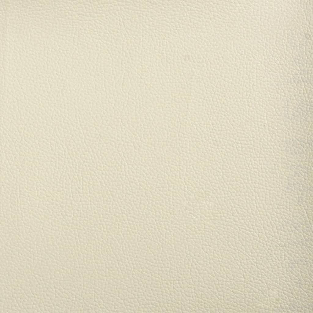 fodskammel 70x55x41 cm kunstlæder cremefarvet