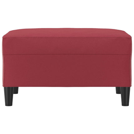 fodskammel 70x55x41 cm kunstlæder vinrød