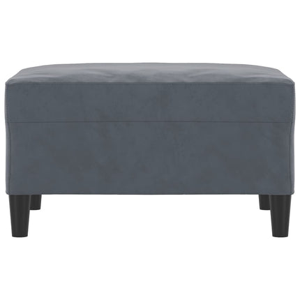 fodskammel 70x55x41 cm velour mørkegrå