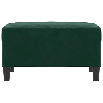 fodskammel 70x55x41 cm velour mørkegrøn
